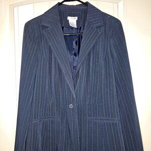 Womens navy pin-stripe business suit, sz. 12
